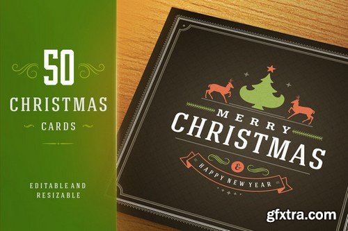 CM - 50 Christmas greeting cards + bonus 419217