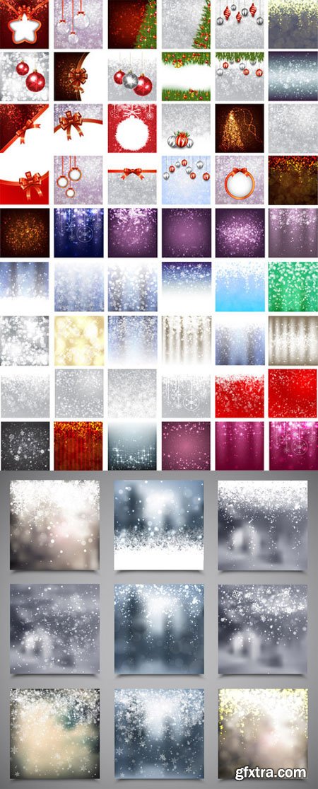 Christmas Background Vector Set