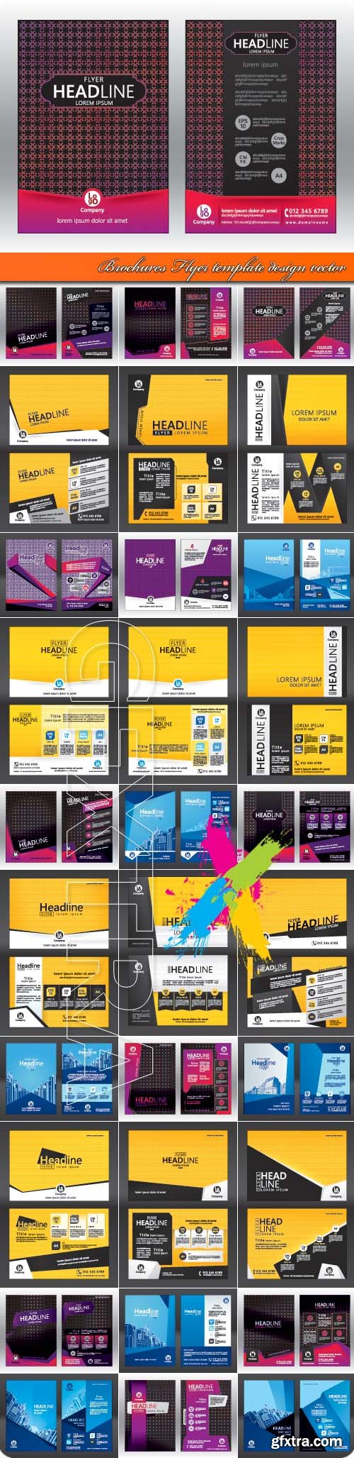 Brochures Flyer template design vector