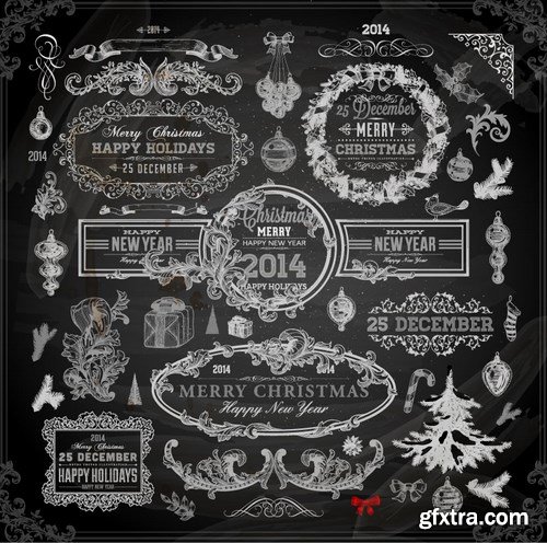 Merry Christmas and New Year 13, - 25xEPS