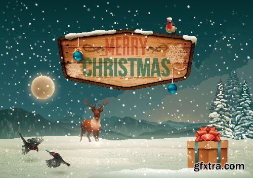 Merry Christmas and New Year 13, - 25xEPS