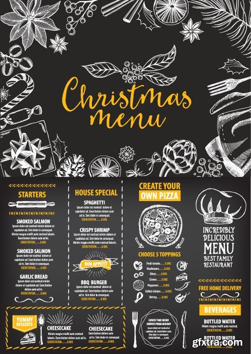 Merry Christmas and New Year 13, - 25xEPS