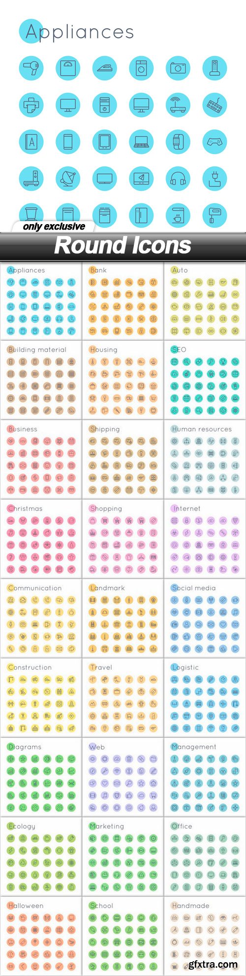 Round Icons - 27 EPS