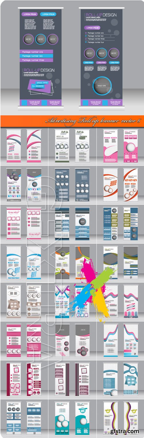 Advertising Roll up banner vector 6 Advertising Roll up banner vector 6