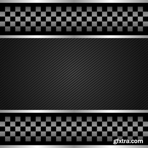 Collection of vector image flag finish race start 25 EPS