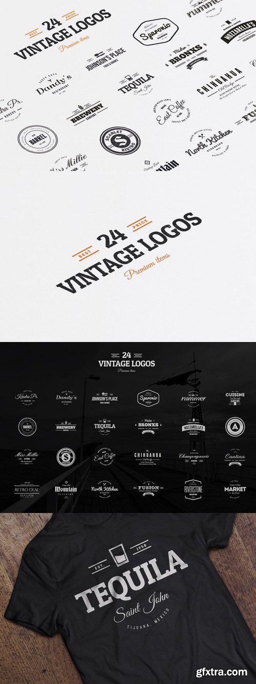 CM - 24 Vintage Logos & Badges Vol. 1 38582
