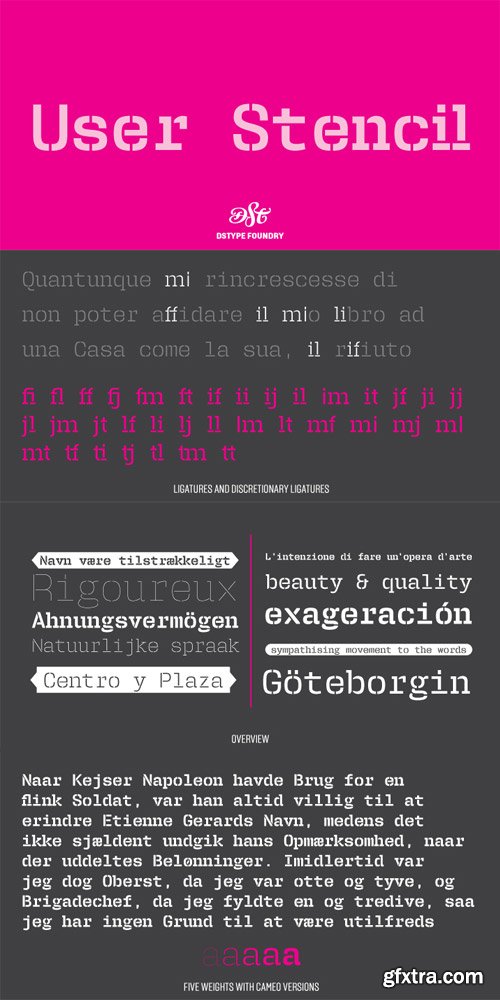 User Stencil Font Family $150