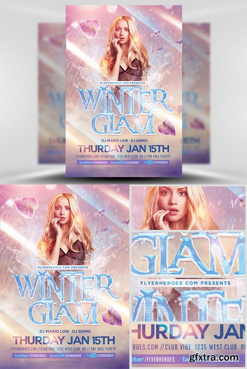 Winter Glam Flyer Template Winter Glam Flyer Template
