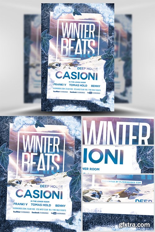 Winter Beats Flyer Template Winter Beats Flyer Template