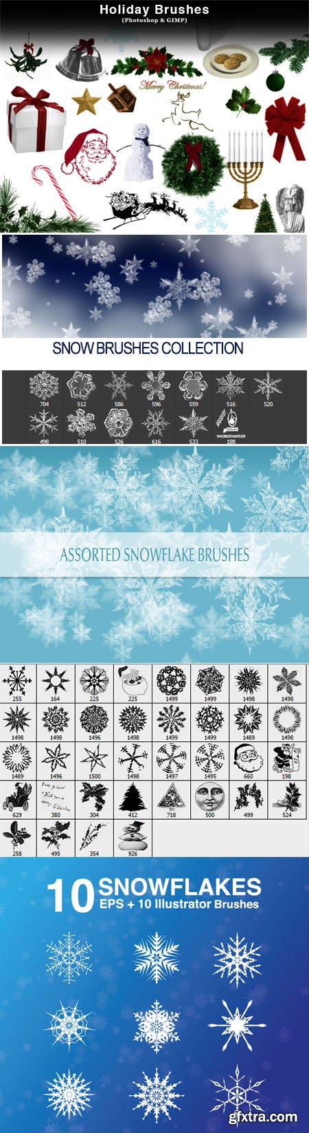 Holiday Brushes for Photoshop & Illustrator