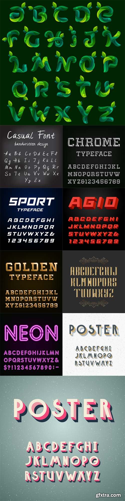 Alphabets Vector Collection 10 EPS