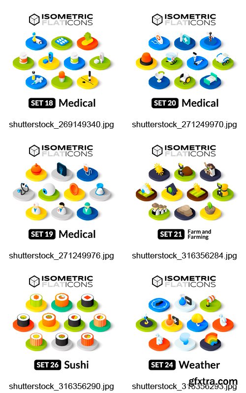 Amazing SS - Isometric Flat Icons 2, 25xEPS