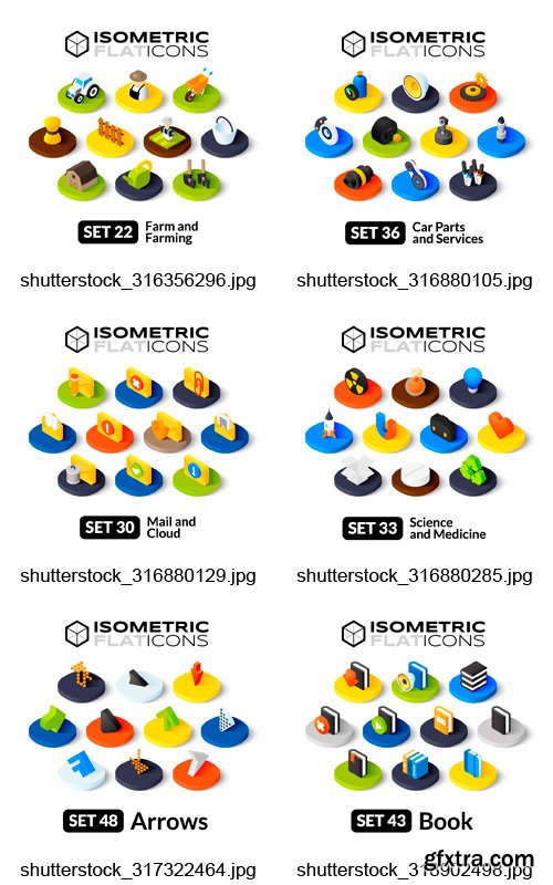 Amazing SS - Isometric Flat Icons 2, 25xEPS