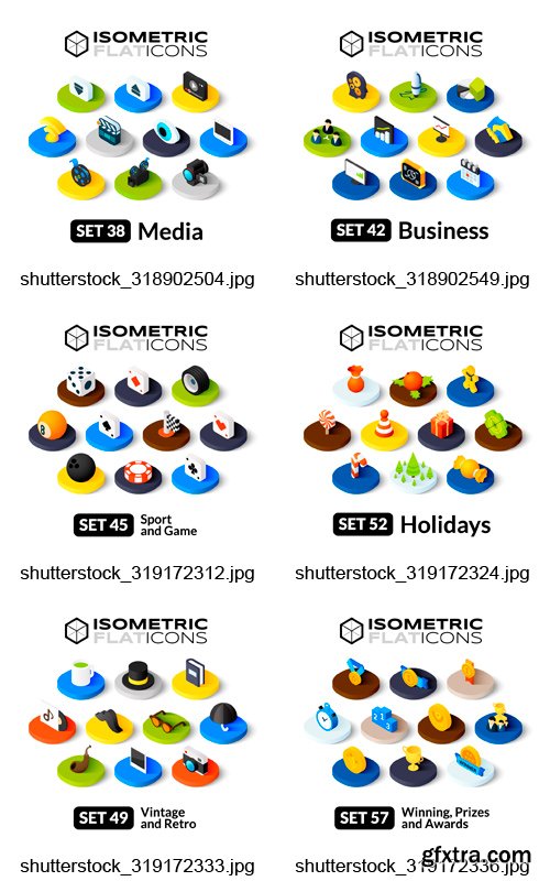 Amazing SS - Isometric Flat Icons 2, 25xEPS