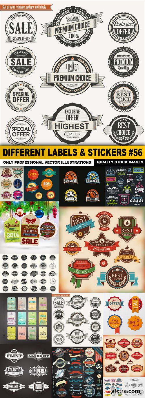 Different Labels &amp; Stickers #56 - 15 Vector