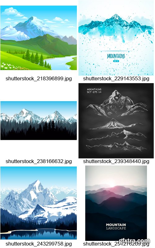 Amazing SS - Mountains, 25xEPS Amazing SS - Mountains, 25xEPS