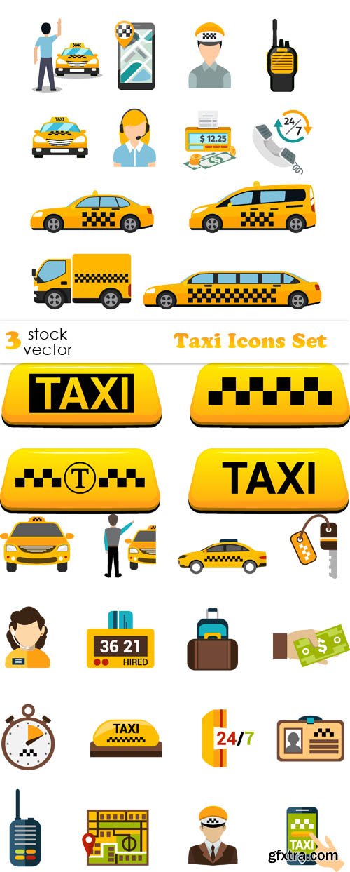 Vectors - Taxi Icons Set