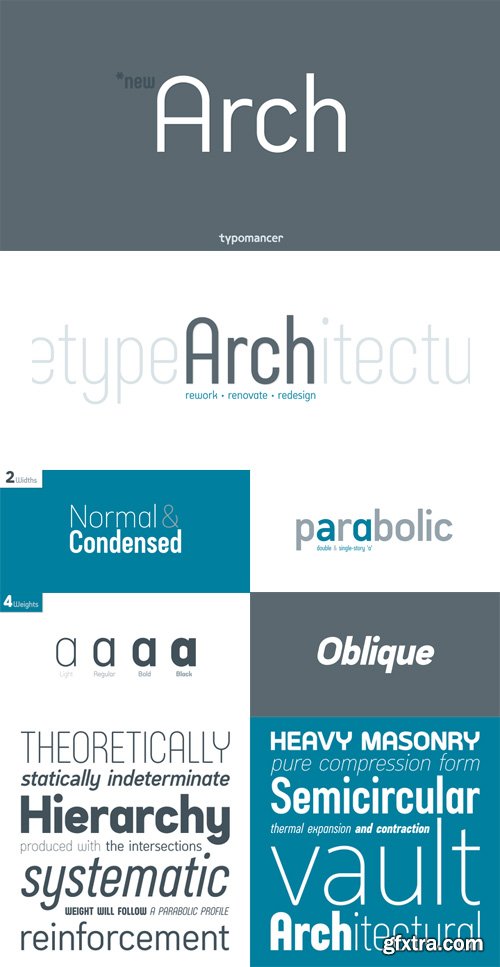 Arch Font Family 16xOTF