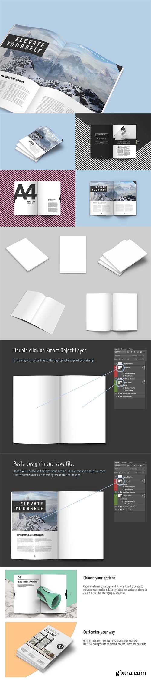 A4 Magazine Mock up Templates A4 Magazine Mock up Templates