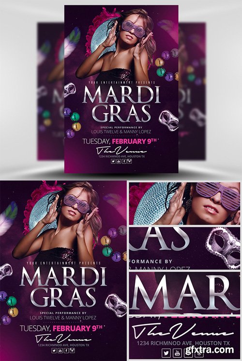 Mardi Gras Flyer Template
