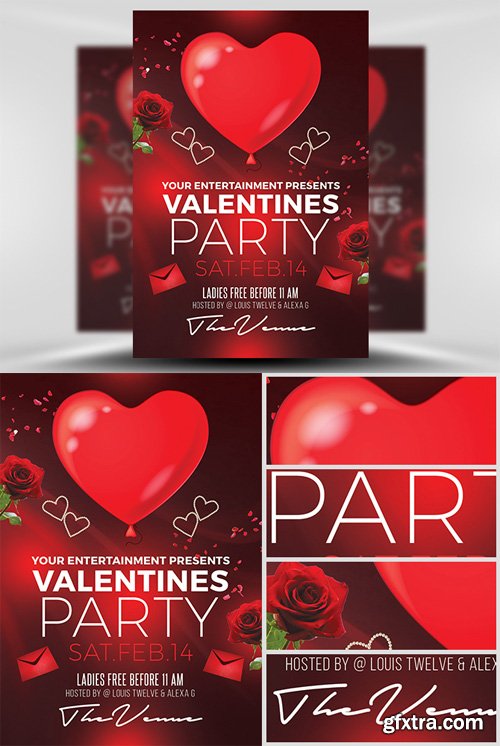 Valentine&rsquo;s Day Flyer Template