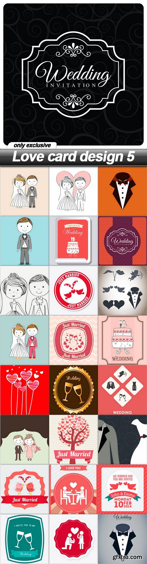 Love card design 5 - 25 EPS