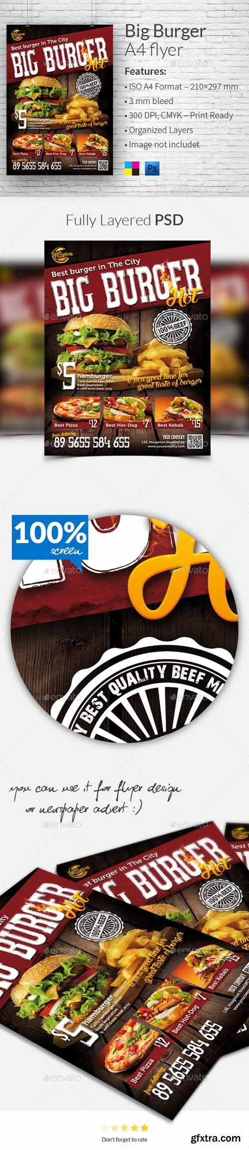 GR - Big Burger A4 Flyer Template 14424645 GR - Big Burger A4 Flyer Template 14424645