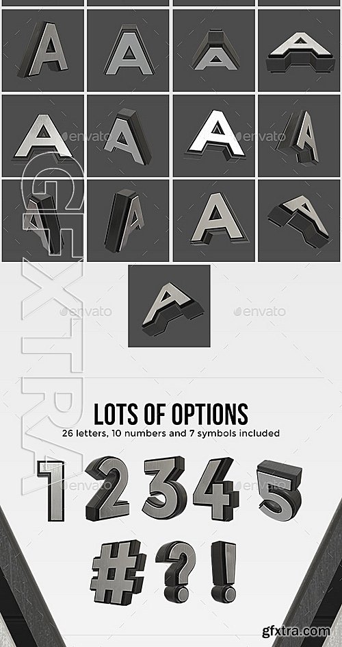 GraphicRiver - Awesome 3D letters 14374622