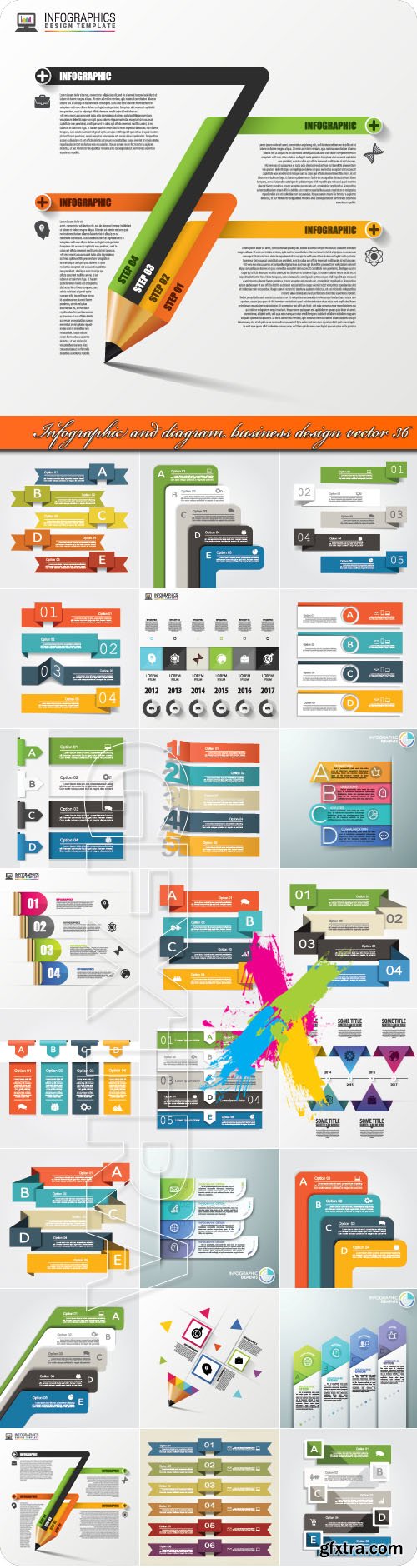 Infographic and diagram business design vector 36