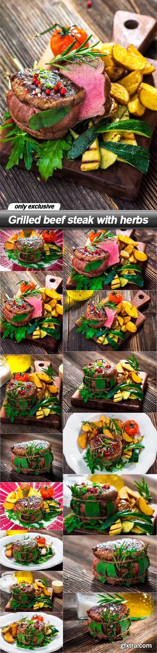 Grilled beef steak with herbs - 15 UHQ JPEG