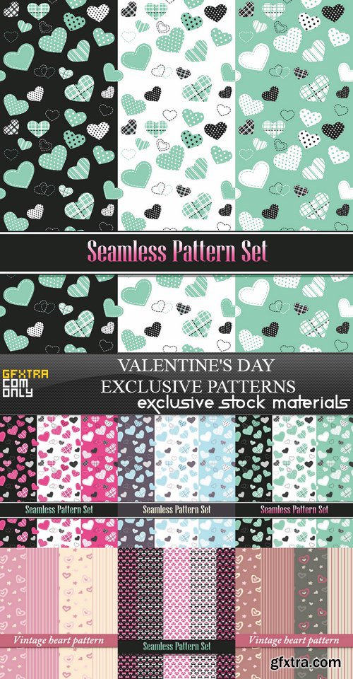 Valentine's Day Exclusive Patterns - 6 EPS