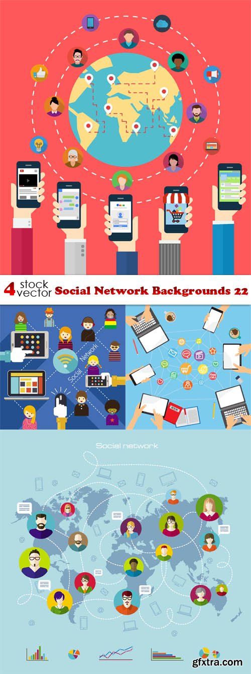 Vectors - Social Network Backgrounds 22