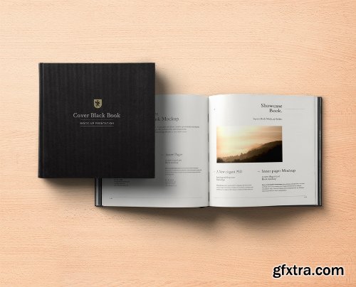 Black Psd Square Book Mockup Black Psd Square Book Mockup