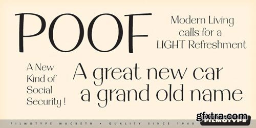 Filmotype MacBeth Font Family