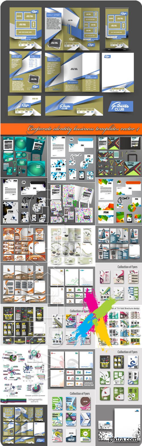 Corporate identity business templates vector 4
