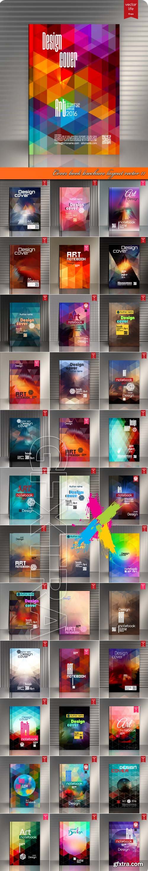 Cover book brochure layout vector 11