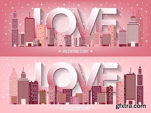 St. Valentine's Day, Hearts, Love - 25xEPS, AI