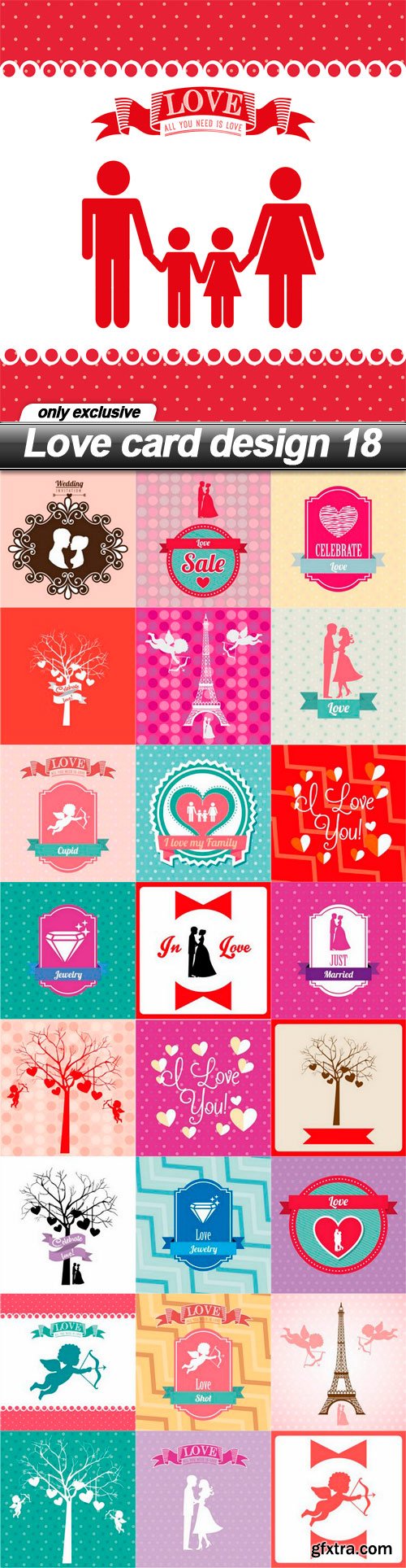 Love card design 18 - 25 EPS