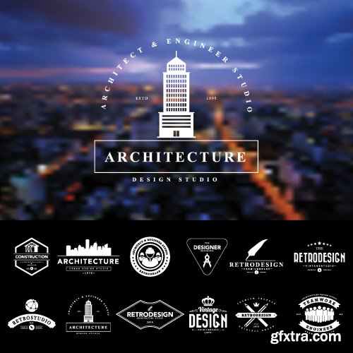 Vintage badge and labels vector 2