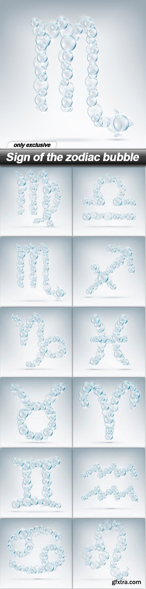 Sign of the zodiac bubble - 12 EPS