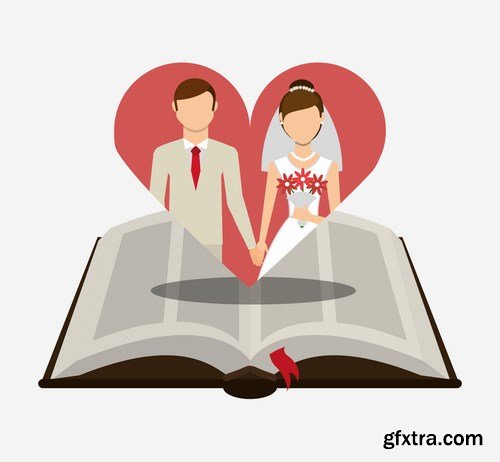 Love card design 21 - 25 EPS