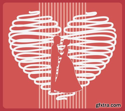 Love card design 21 - 25 EPS