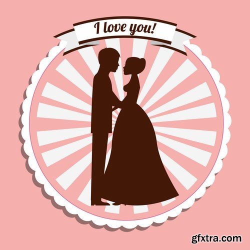 Love card design 21 - 25 EPS