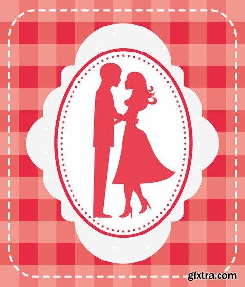 Love card design 21 - 25 EPS