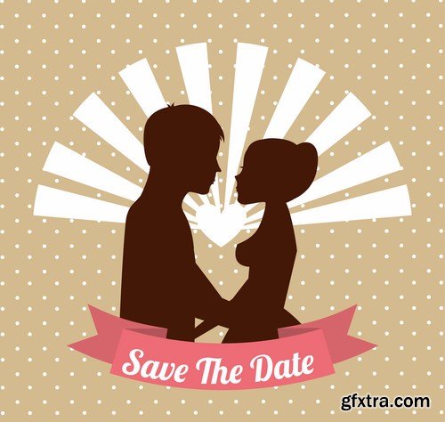 Love card design 21 - 25 EPS