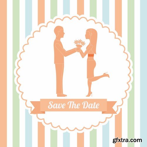 Love card design 21 - 25 EPS