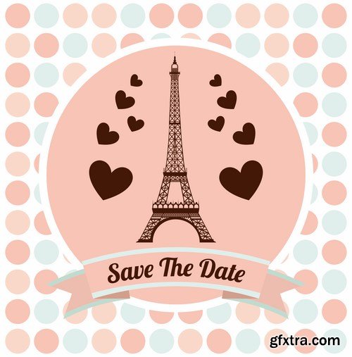 Love card design 21 - 25 EPS