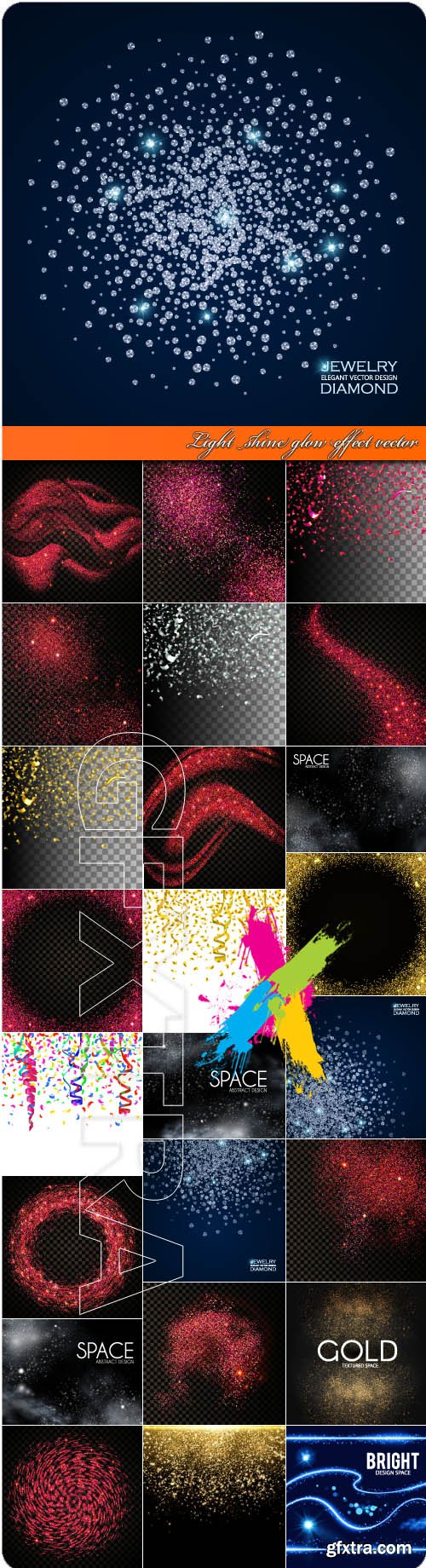 Light shine glow effect vector