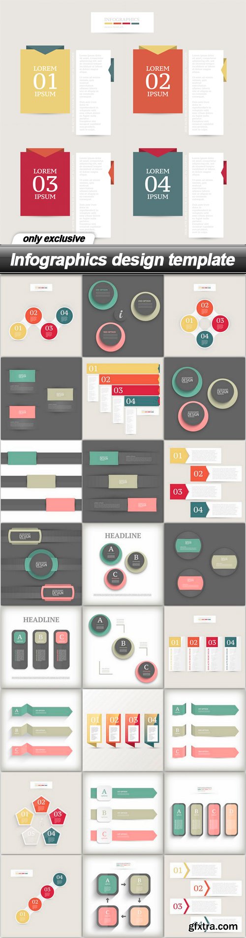 Infographics design template - 25 EPS
