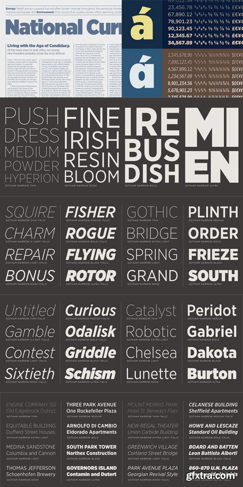 Gotham Narrow Font Family $300